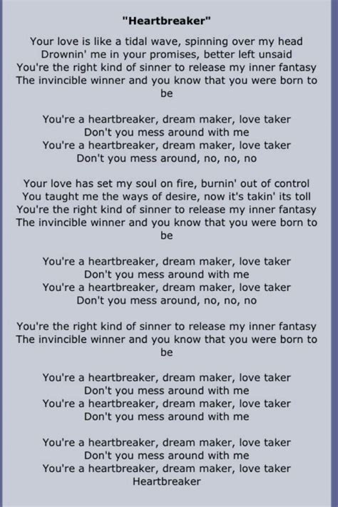 heartbreaker lyrics|heartbreaker lyrics pat benatar meaning.